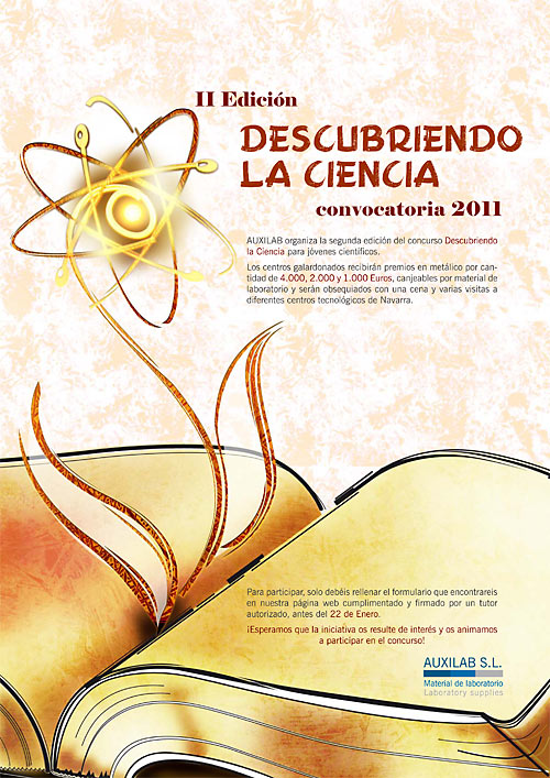 cartel del concurso 'Descubriendo la ciencia'